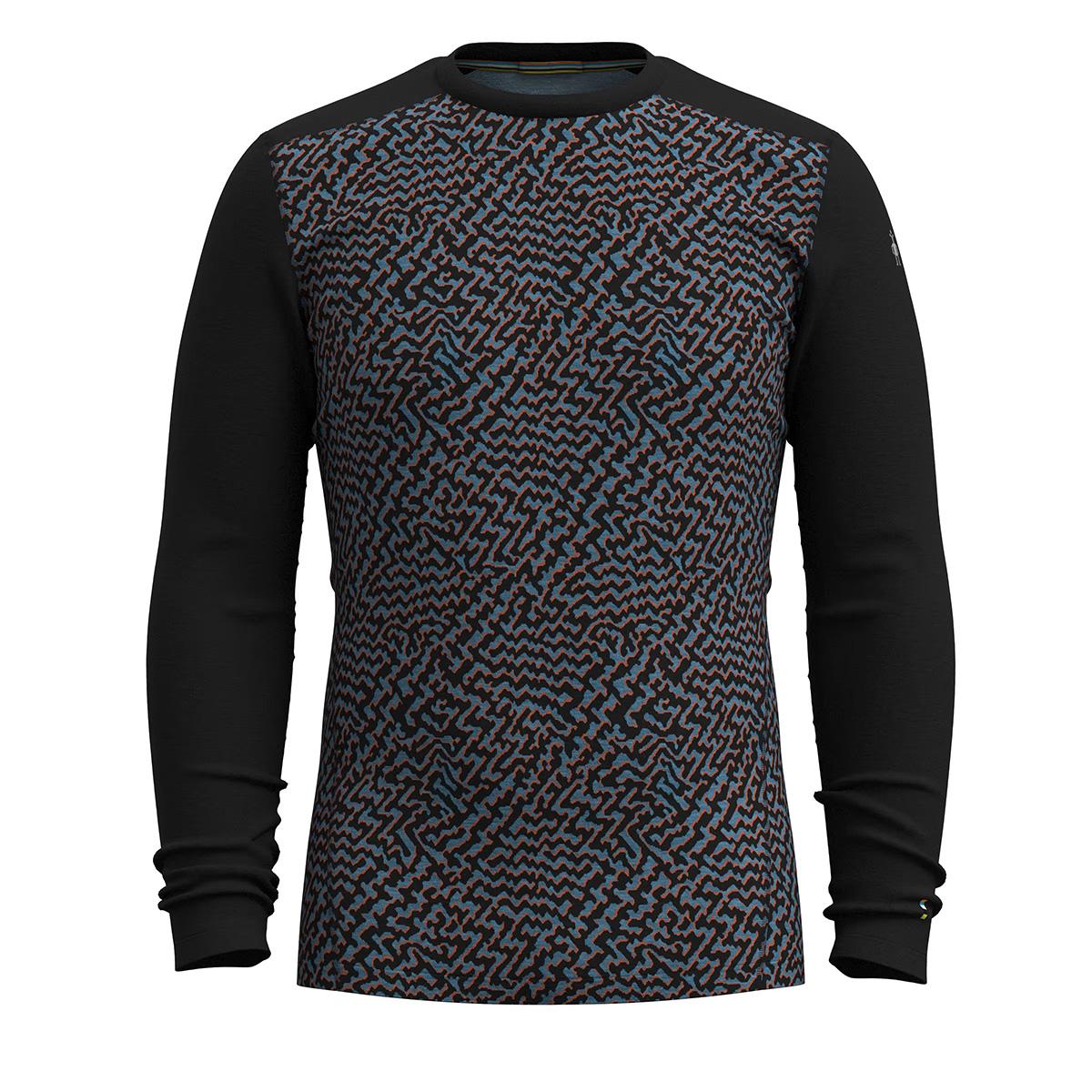 Smartwool Merino 250 Baselayer Crew Top Men's in Black Retro Line